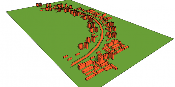 Urban curved railway
